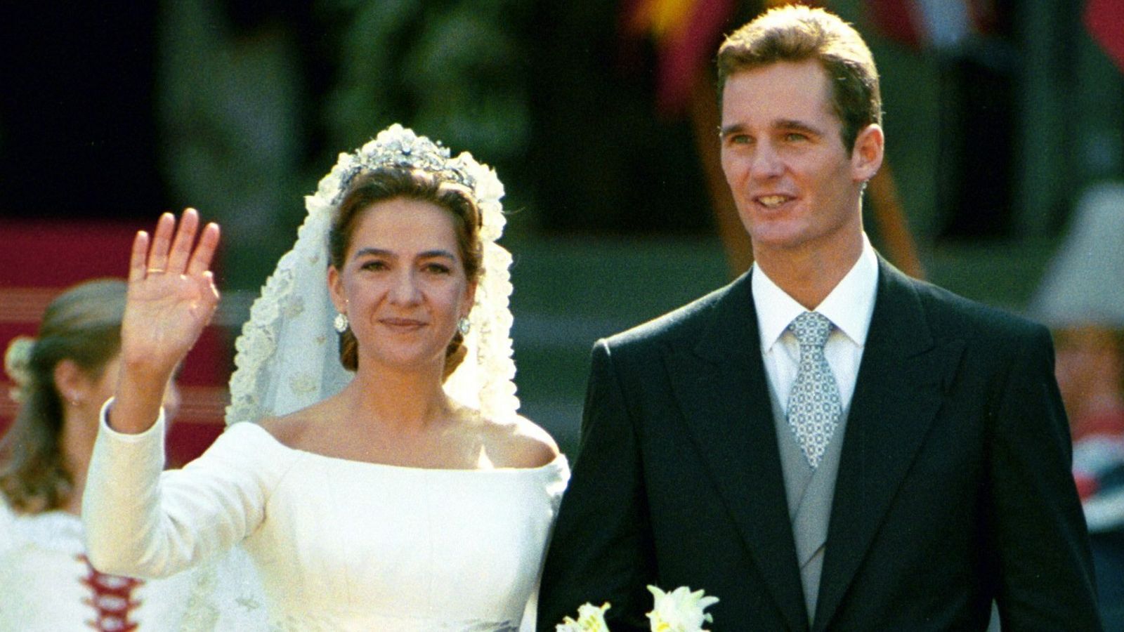La Infanta Cristina e Iñaki Urdangarin en el día de su boda.