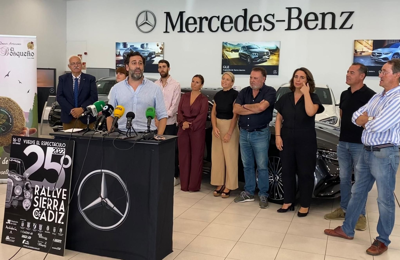 Sandro Calvo, gerente de Cadimar Jerez, en un momento de la presentación del Rally Sierra de Cádiz.