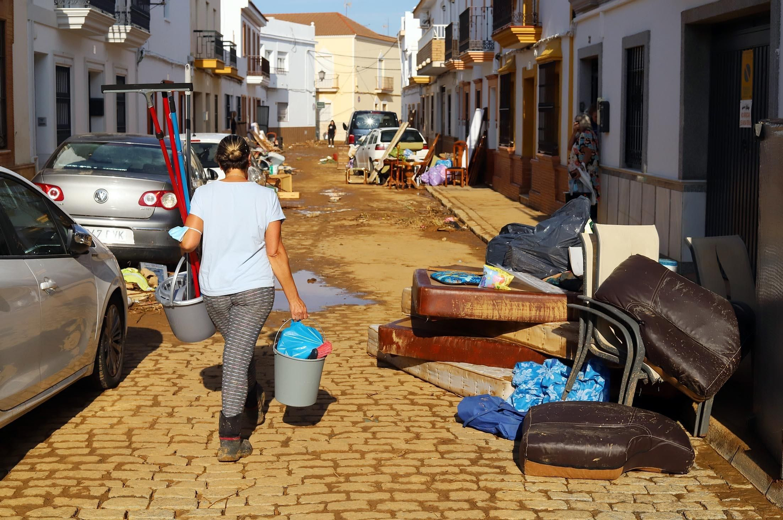 Imágenes de los destrozos provocados por el temporal en Lepe