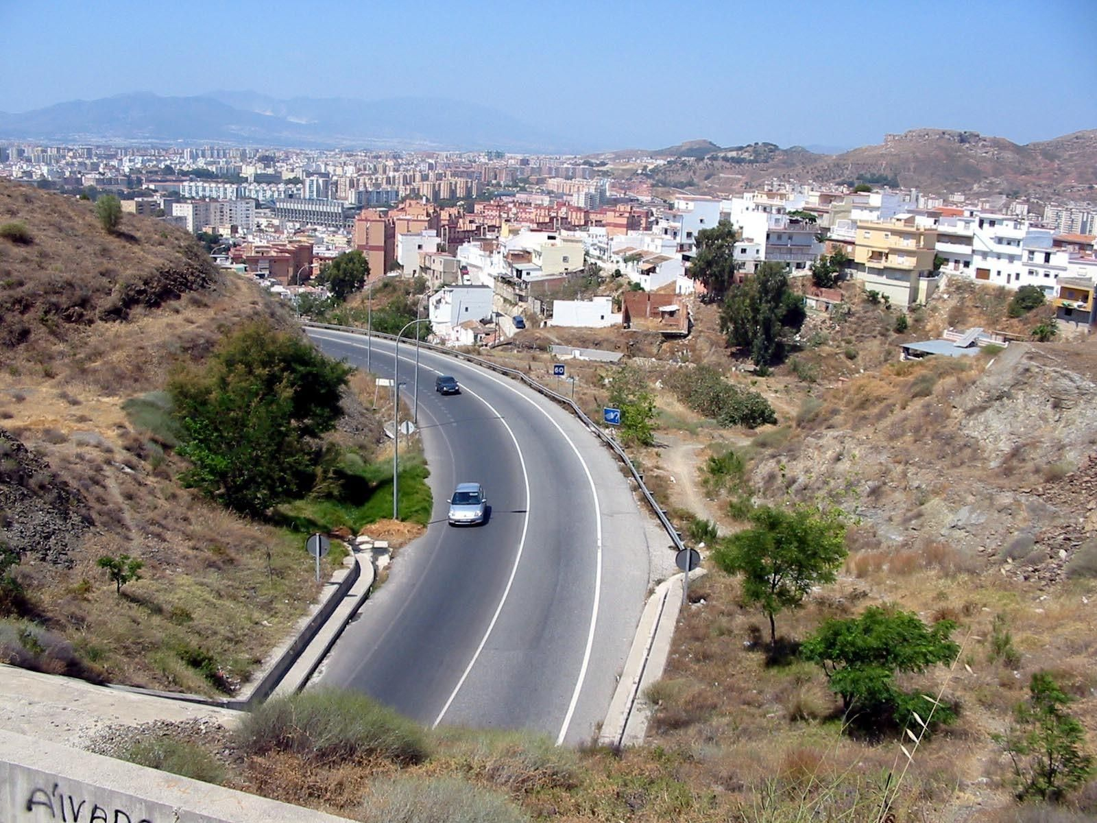 Málaga vista desde la zona de Monte Dorado. Málaga vista desde la zona de Monte Dorado.