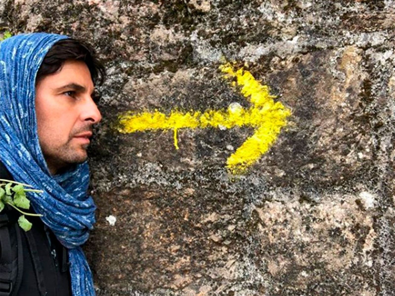 Francisco Rivera, en pleno Camino de Santiago.