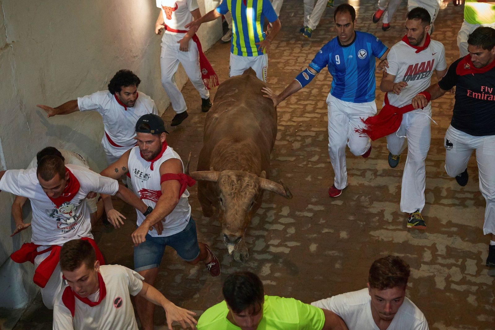 El quinto encierro de los Sanfermines, en imágenes