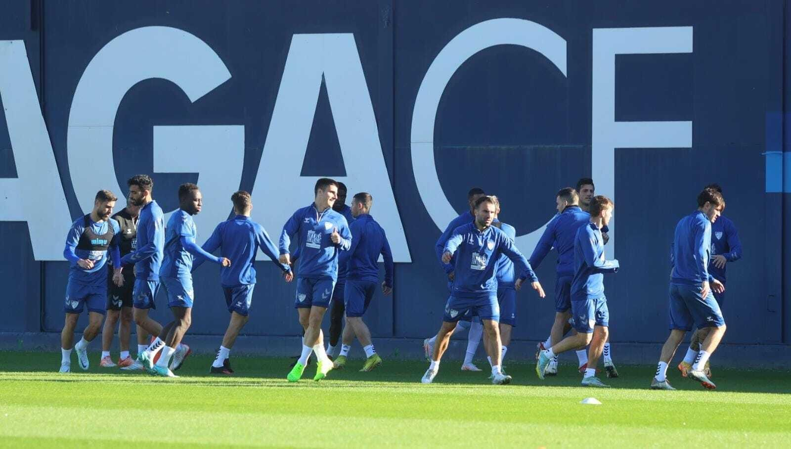 El entrenamiento del Málaga CF, en imágenes