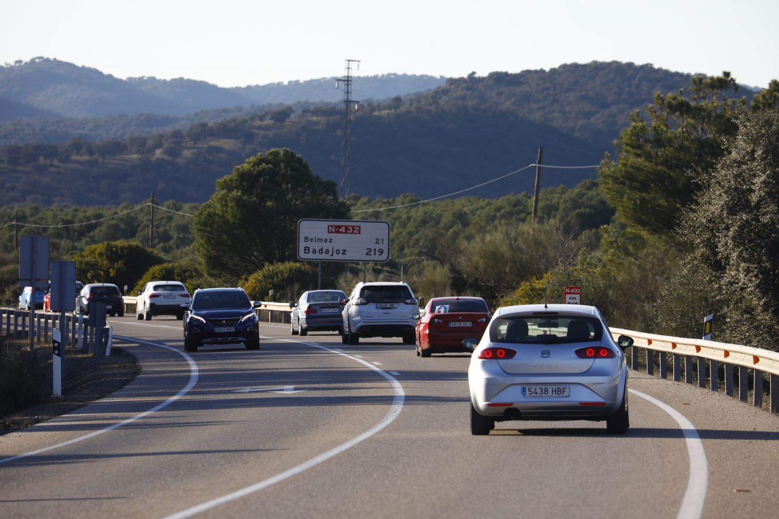 Las fotografías de la marcha lenta entre Córdoba y Badajoz para exigir la autovía A-81
