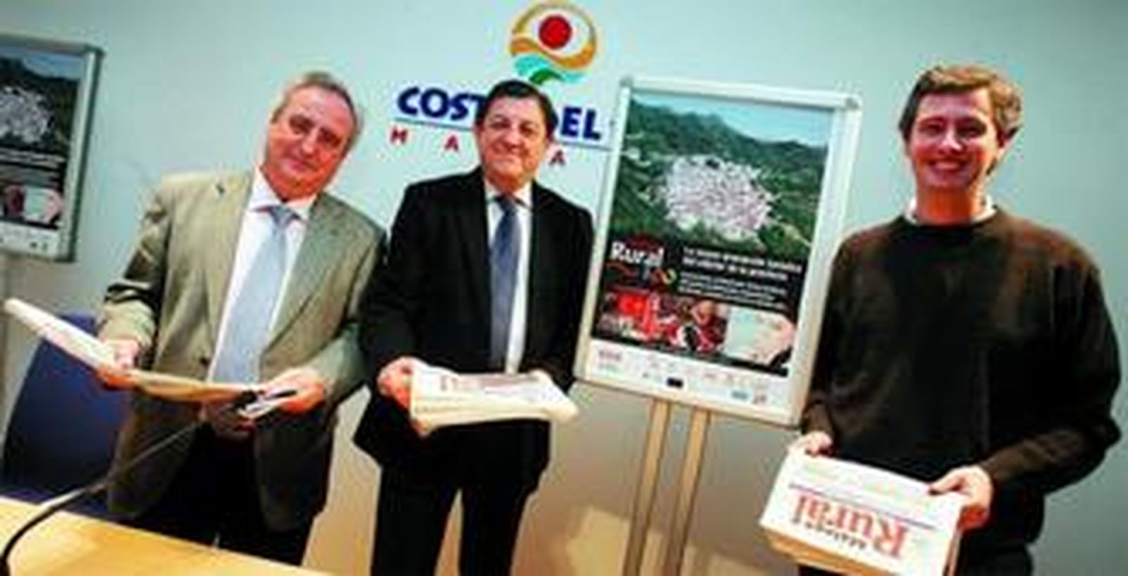 José Cosme, Juan Fraile y Antonio Martín, director de 'Málaga Rural', ayer.