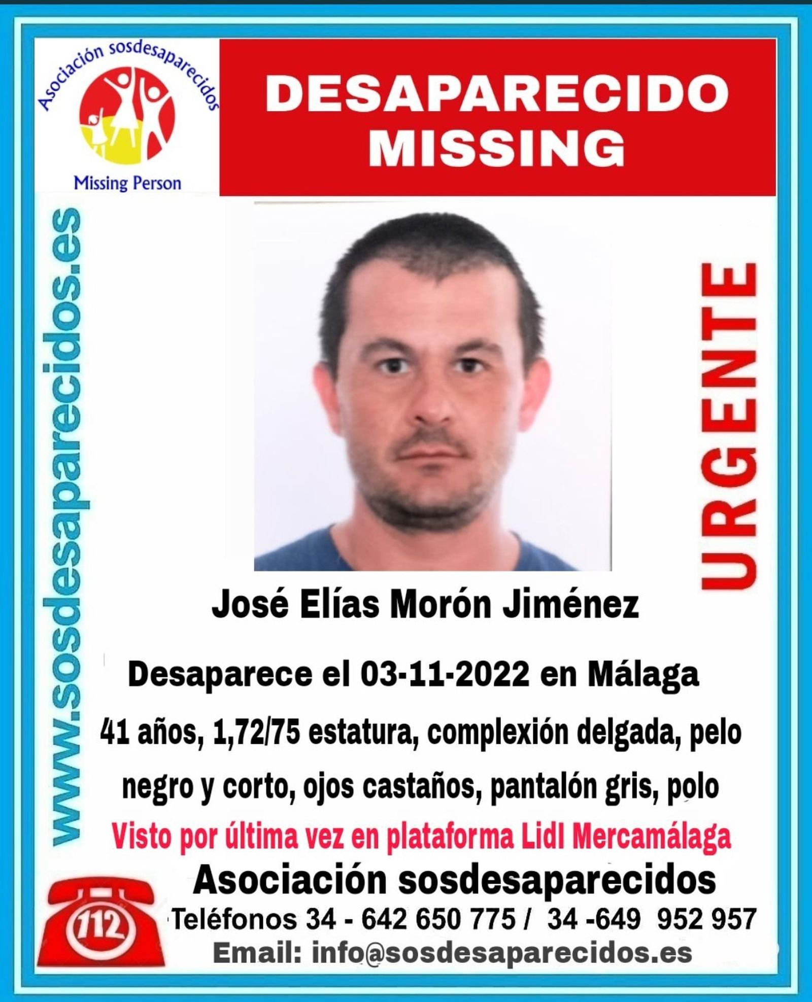 Buscan a un hombre de Algarinejo desaparecido en Málaga