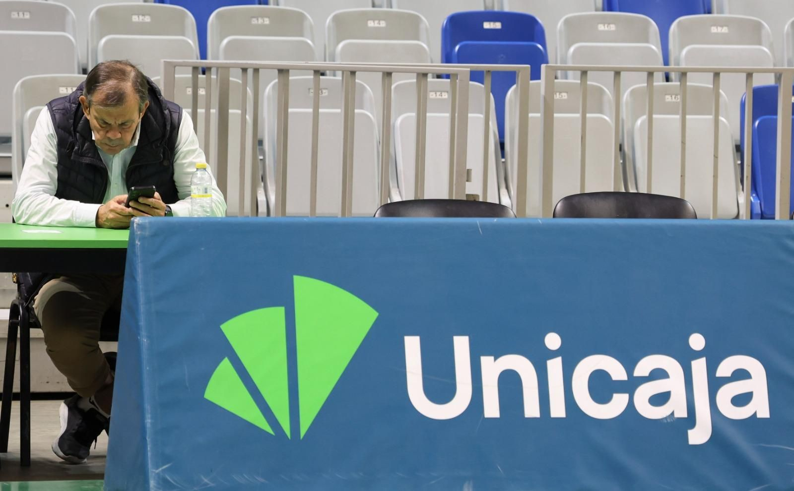 Juanma Rodríguez, ayer en el entrenamiento del Unicaja.