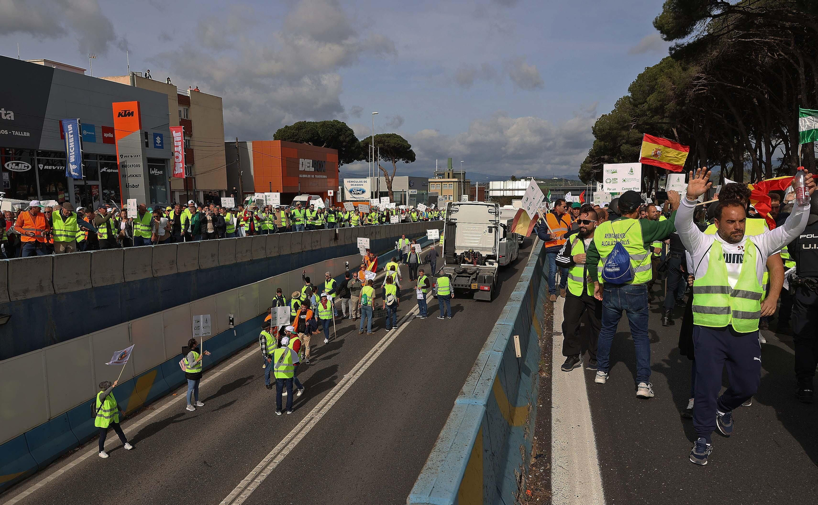 Imágenes de las protestas de los agricultores en Algeciras