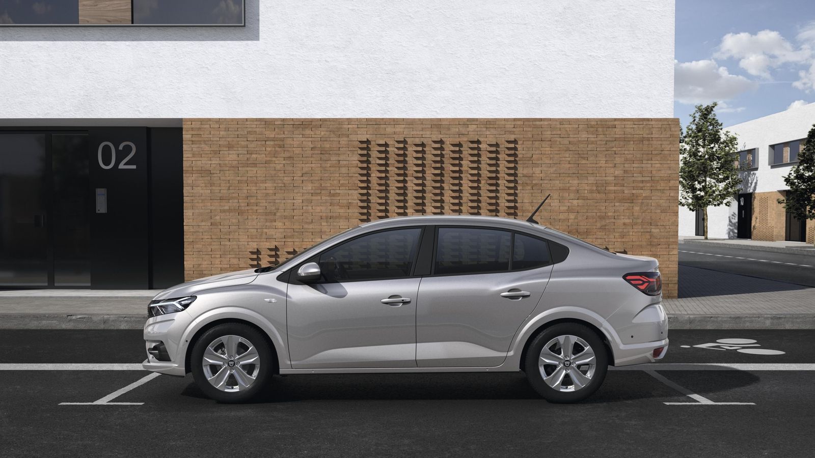 El Dacia Logan se hace más largo, hasta los 4,43 m, y aunque su voladizo trasero se recorta alberga un enorme maletero de 528 litros.