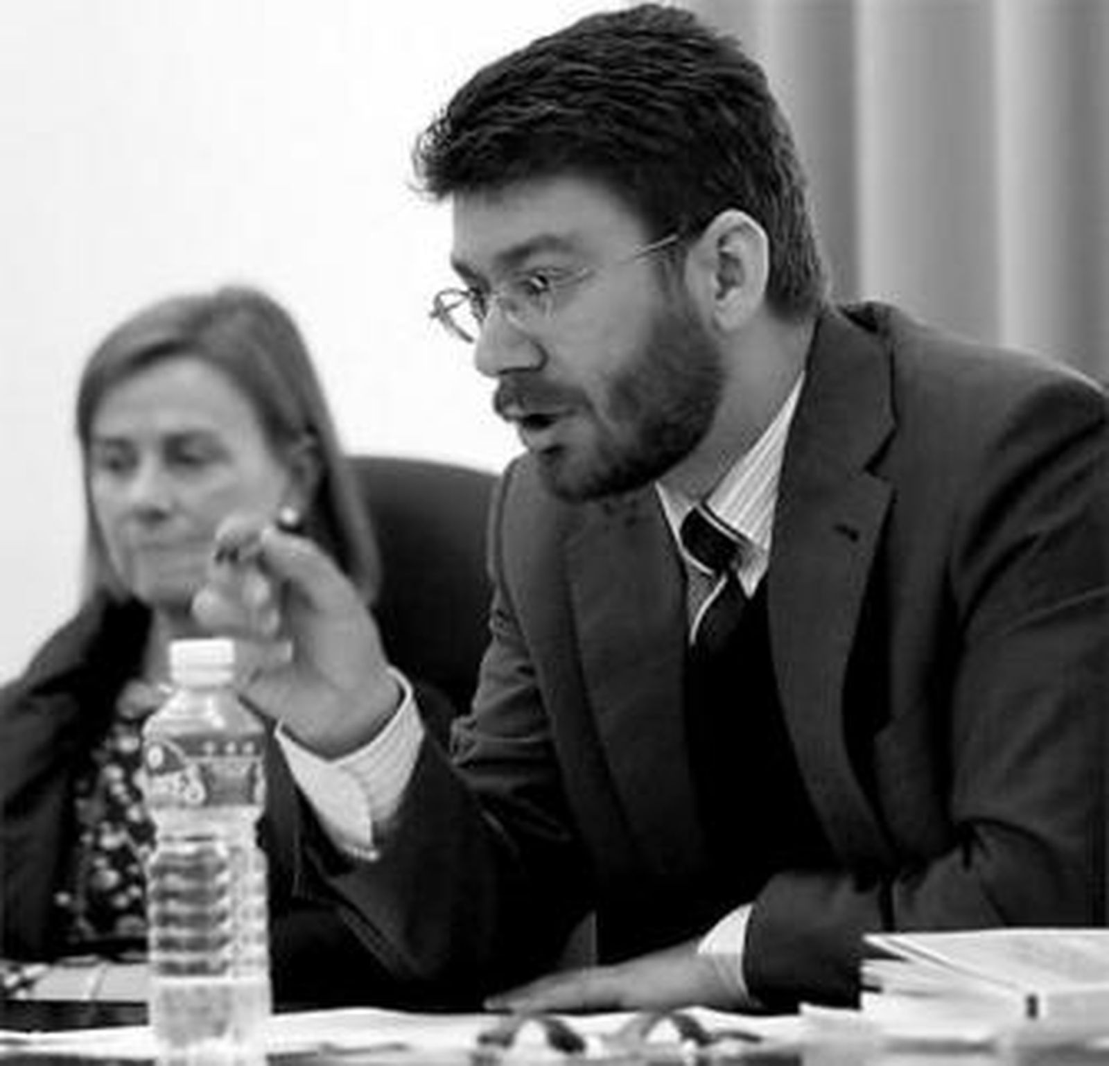 El historiador Rodíguez de la Peña, ayer en Filosofía y Letras.