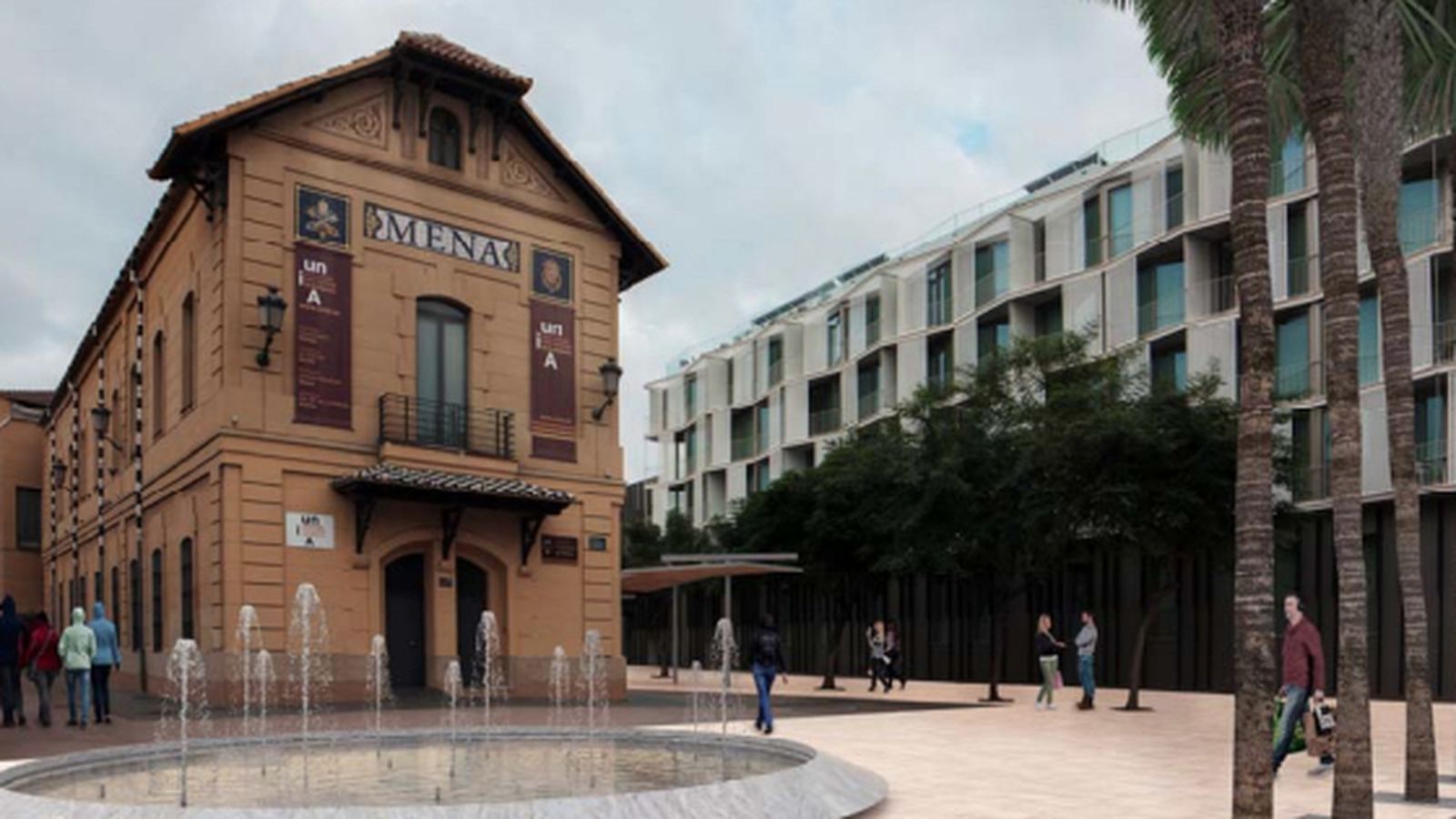 Infografía de la actuación planteada en el entorno de la iglesia de Santo Domingo.