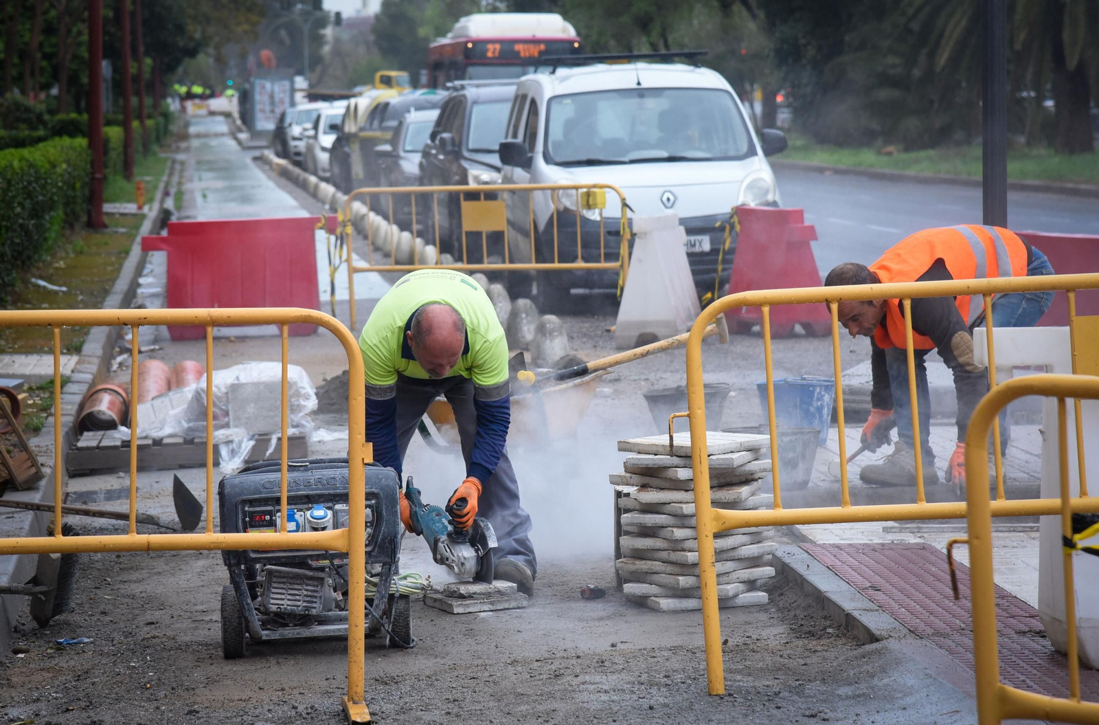 Las fotos de las obras de Tranvibús en Sevilla Este