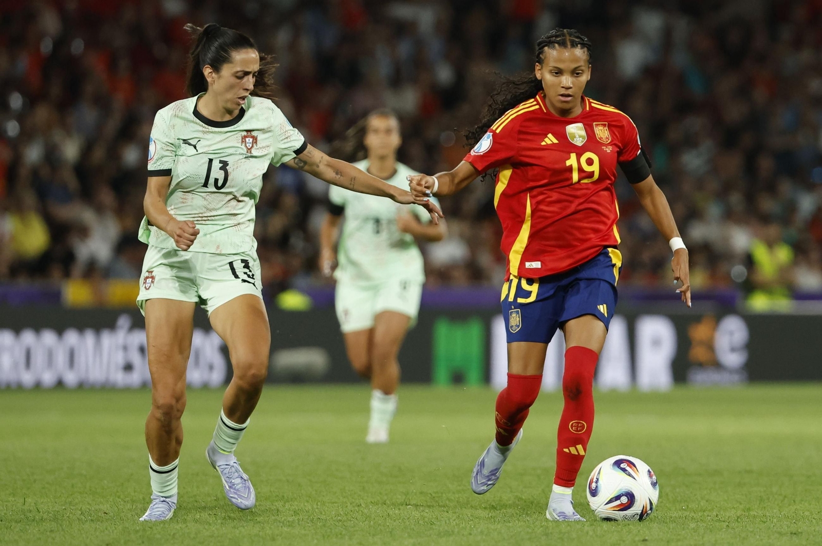 Las fotos del España - Portugal en la Eurocopa femenina
