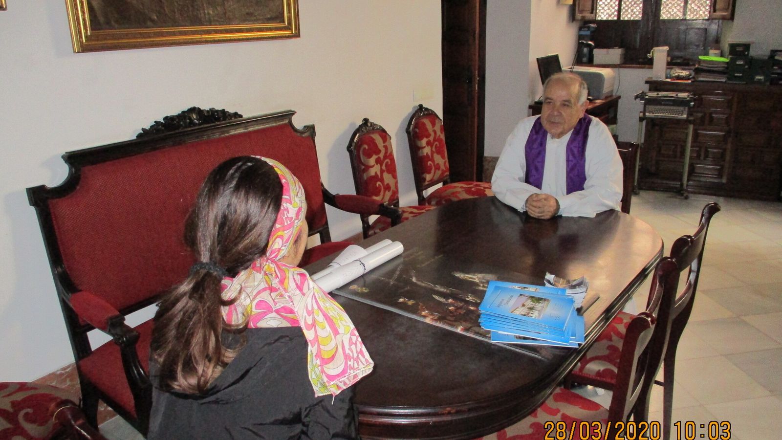 Un momento de una confesión.