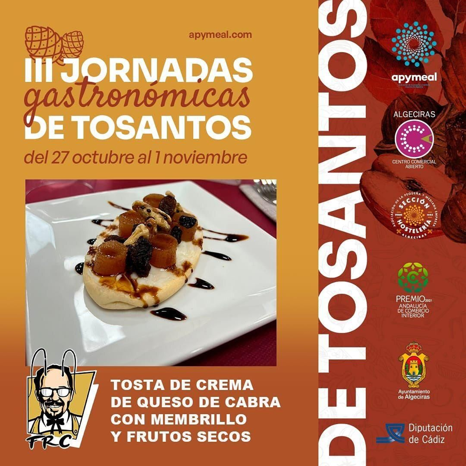 Freiduría Recio - Tosta de crema de queso de cabra con membrillo y frutos secos