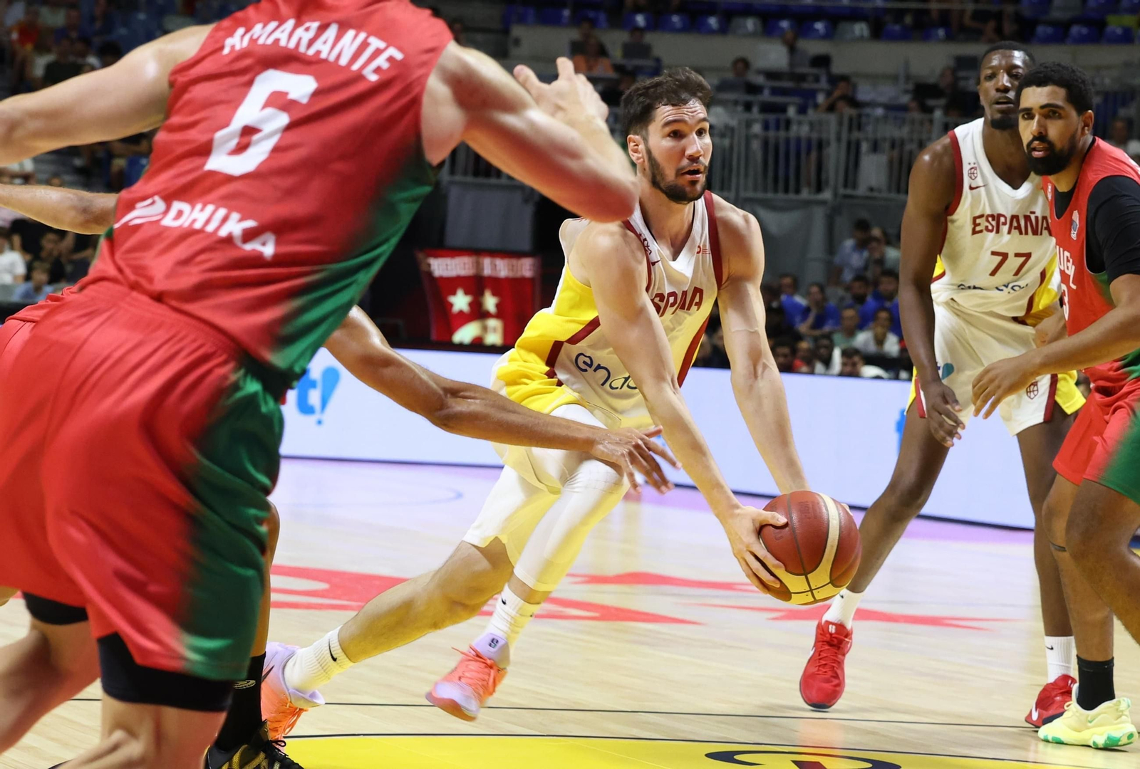 España-Portugal, preparación del Eurobásket en Málaga, en fotos