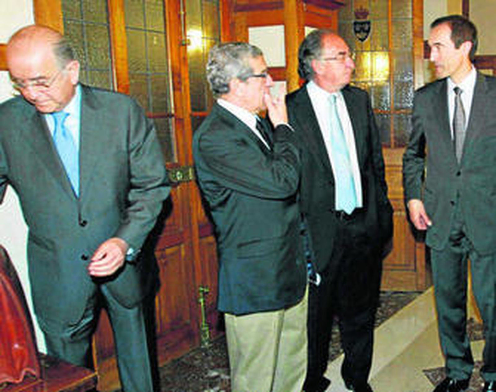 Carlos Egea, Braulio Medel, Amado Franco y Manuel Menéndez, en junio de 2011 en Santander.