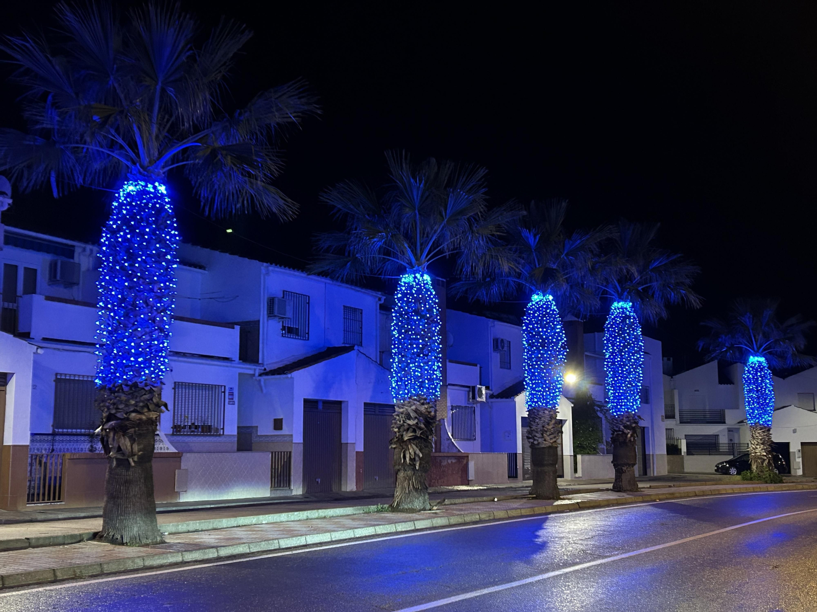 El encendido del alumbrado navideño de Peñarroya-Pueblonuevo, en imágenes