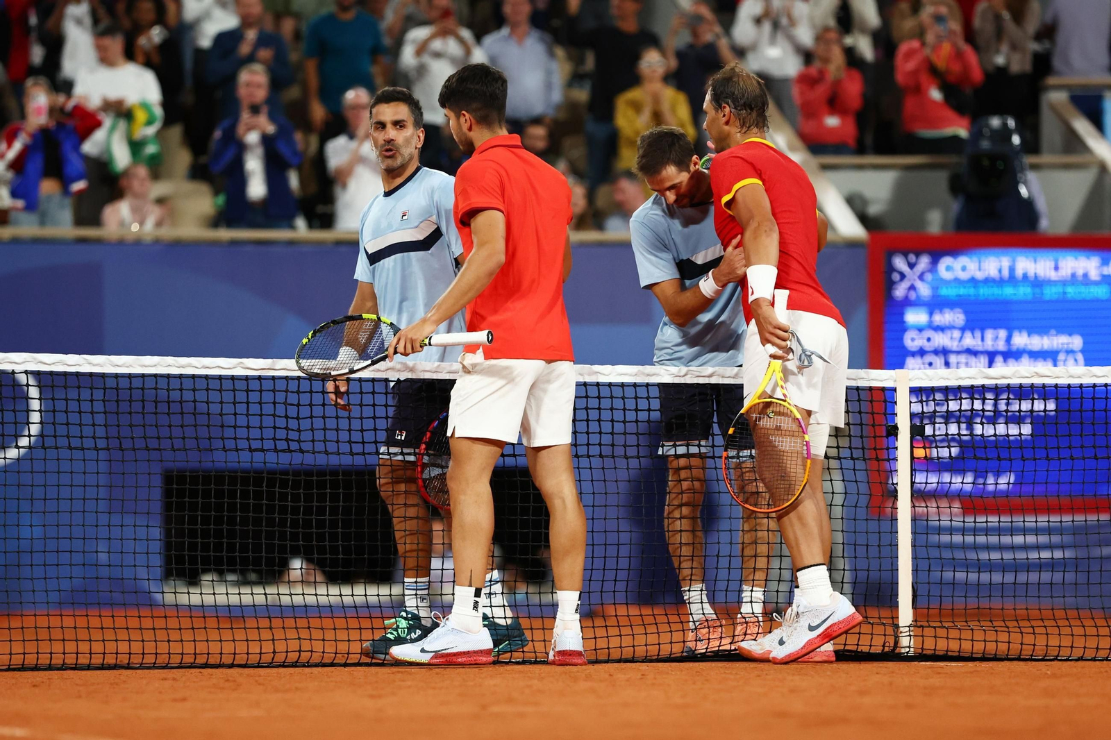 Las mejores fotos del estreno de Alcaraz y Nadal como pareja de dobles en los Juegos Olímpicos de París