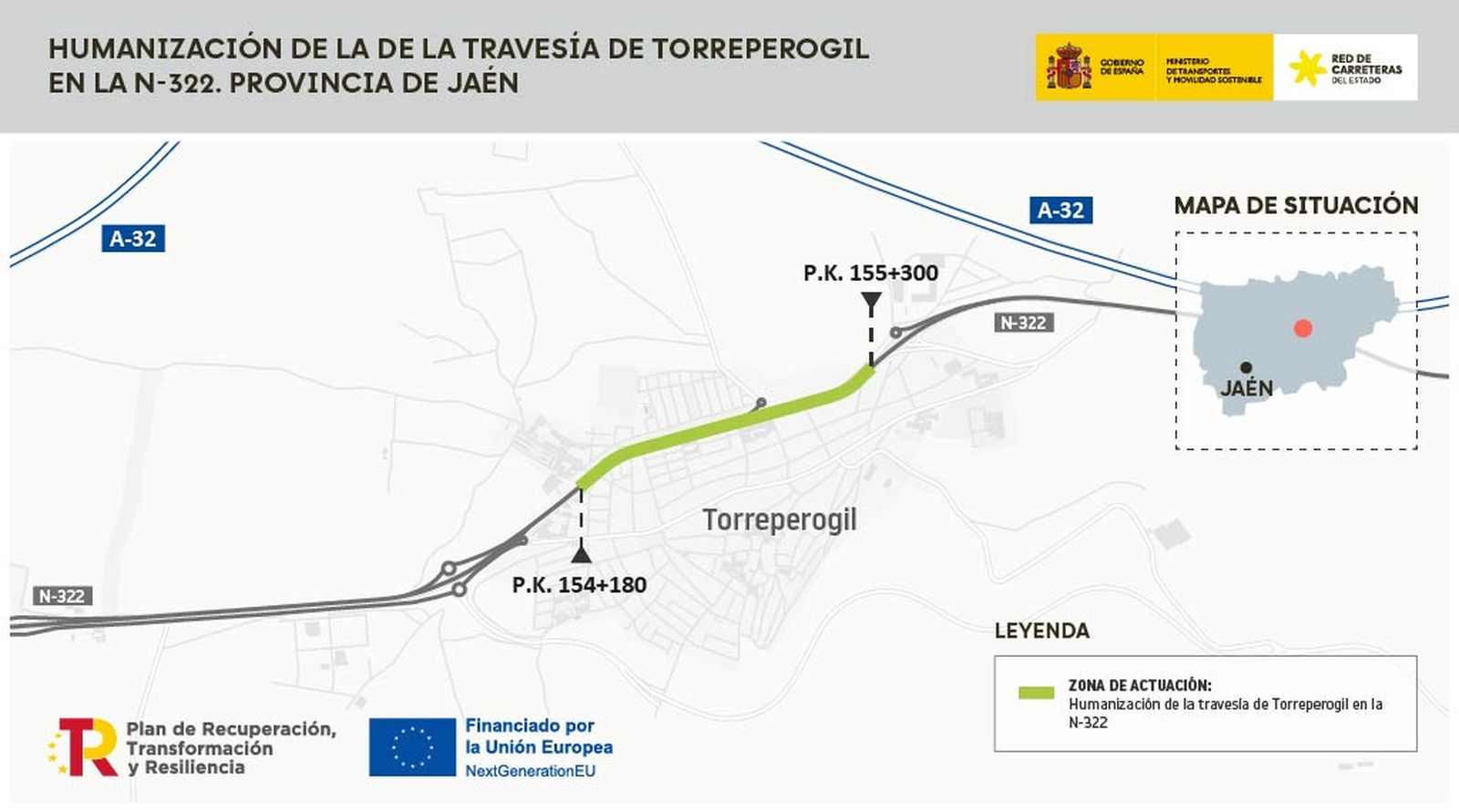 Mapa del tramo intervenido.