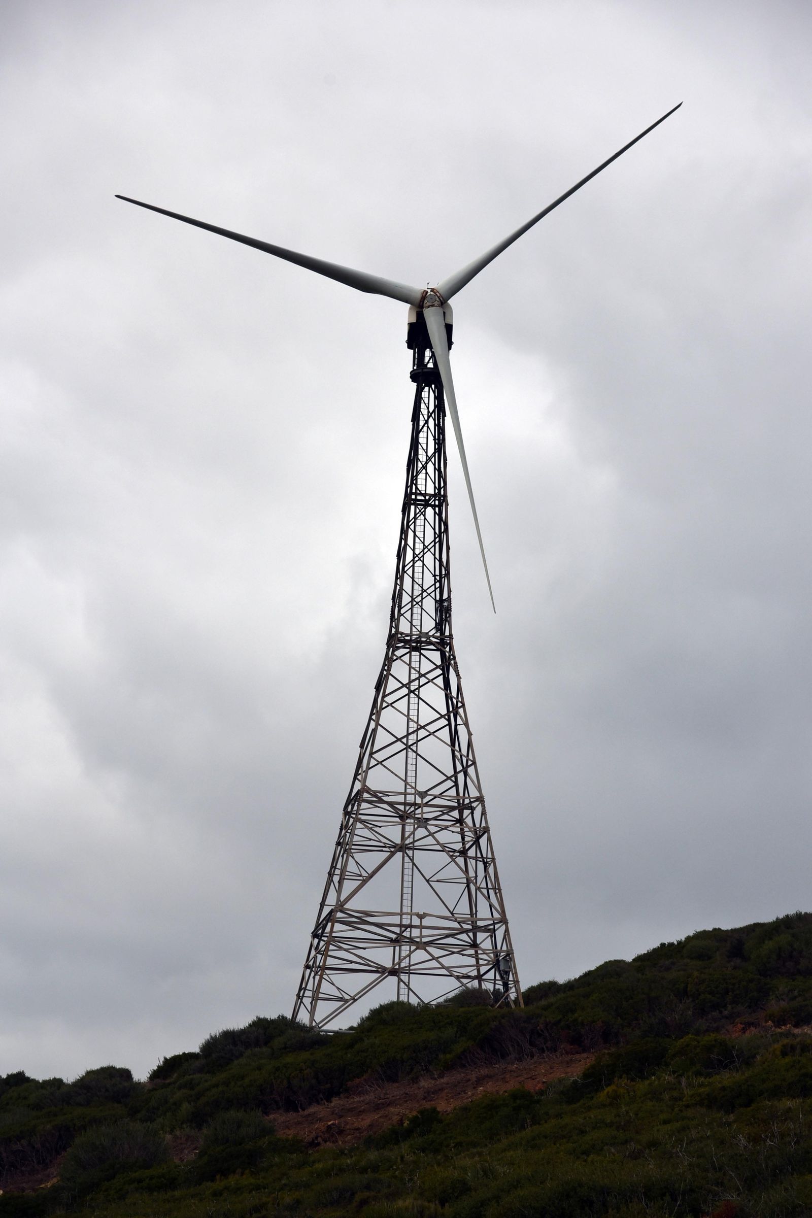 Uno de los aerogeneradores de El Cabrito.