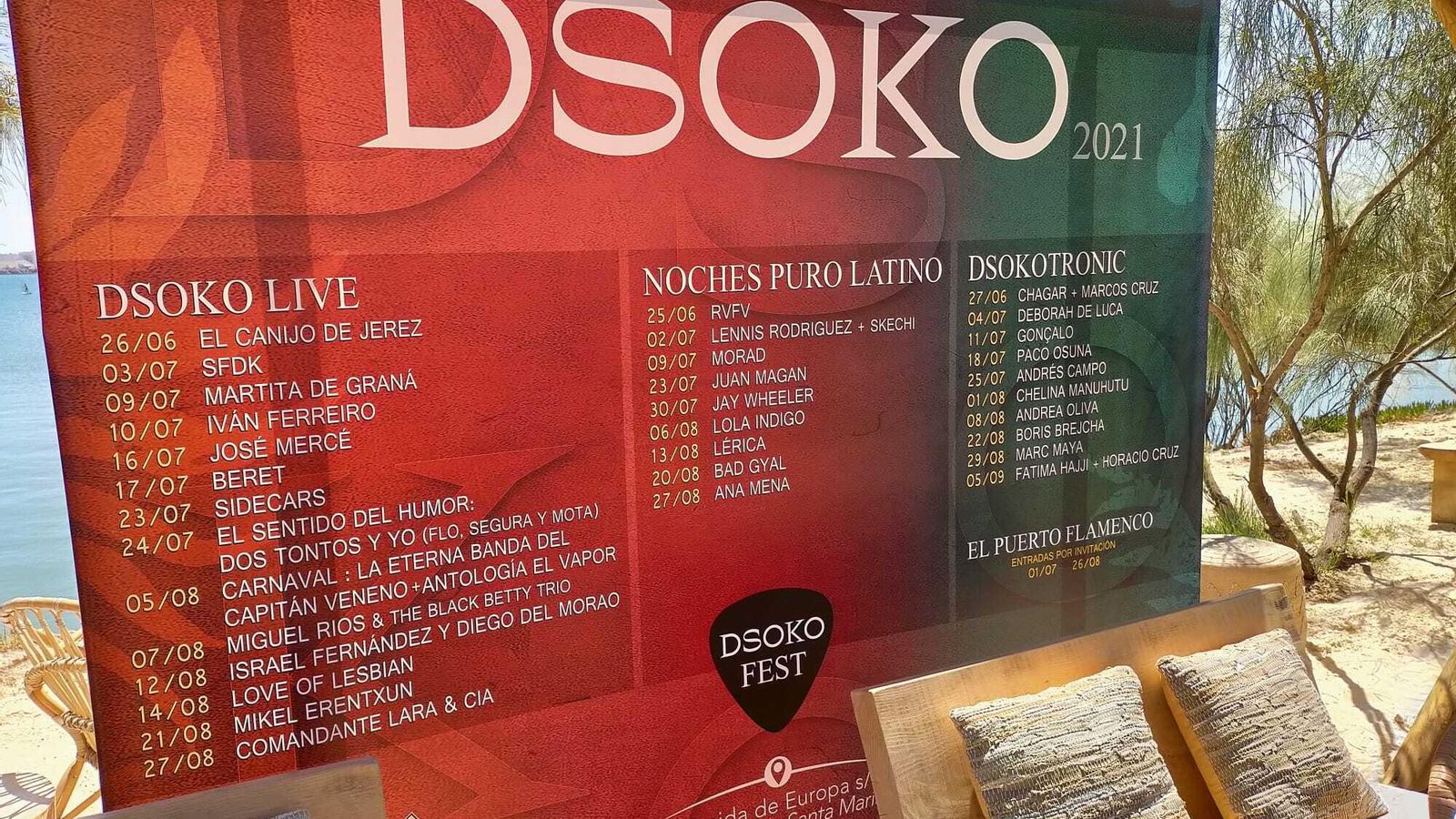 Cartel anunciador de los conciertos del festival.