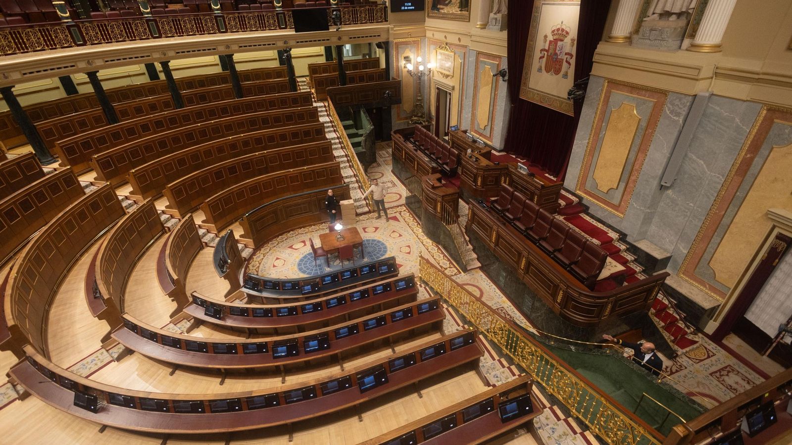 Vista del Congreso durante unas obras de mejora, en enero de este año.