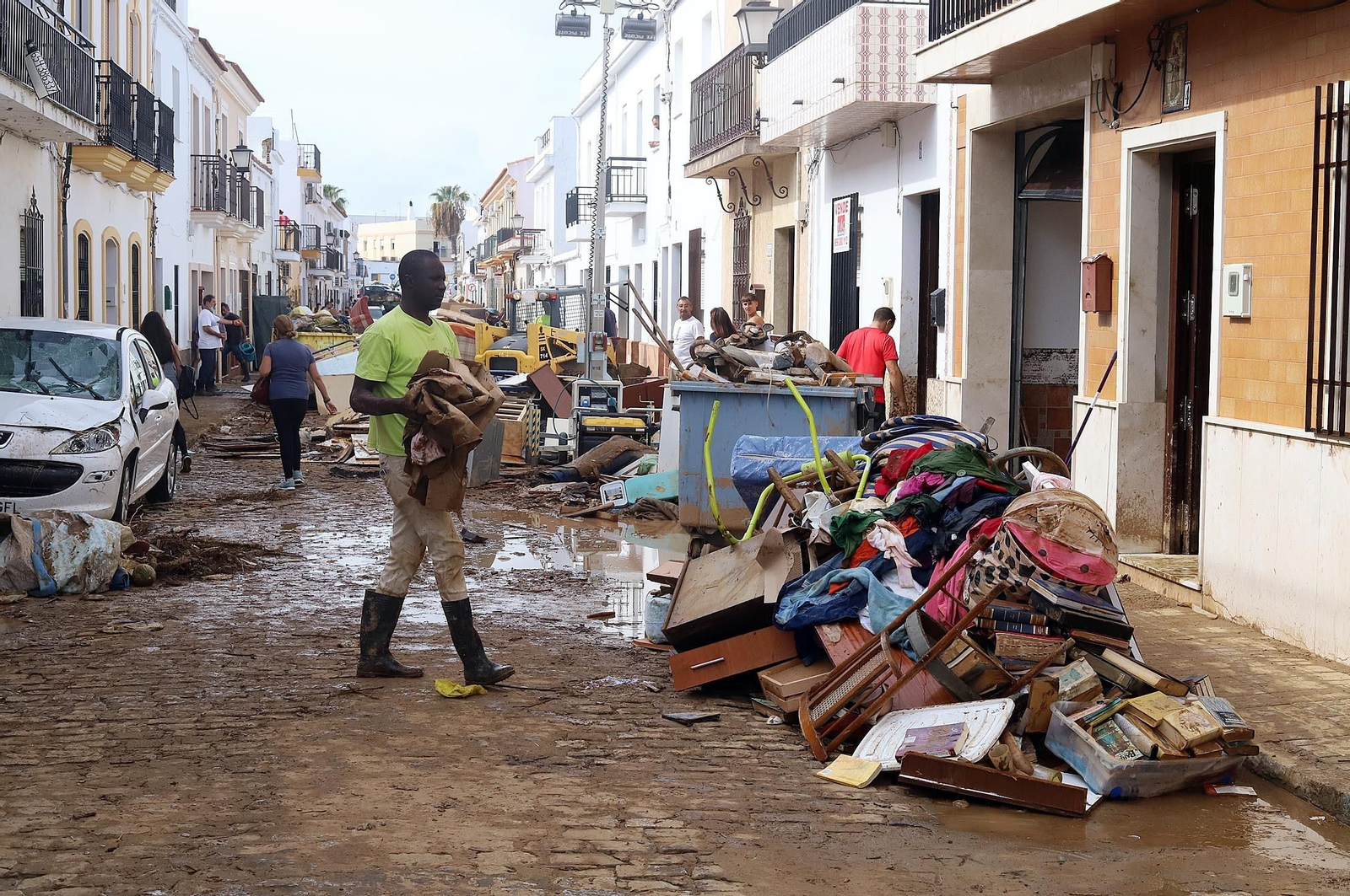 Imágenes de los destrozos provocados por el temporal en Lepe