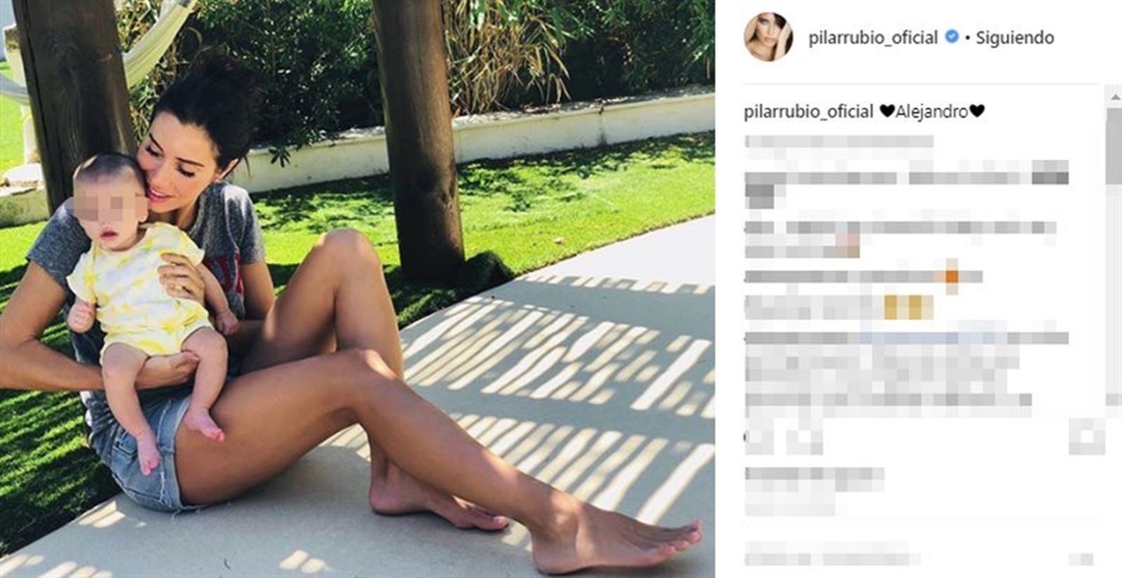 Pilar Rubio, con su bebé, en la última foto que ha compartido