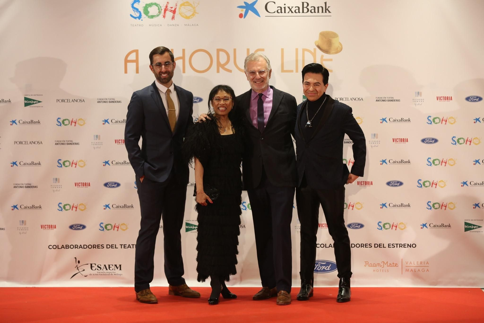 La alfombra roja de la inauguración del Teatro del Soho.