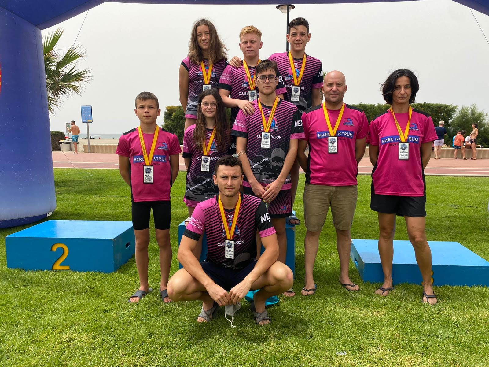 Representación del Mare Nostrum en la travesía a nado de Almerimar