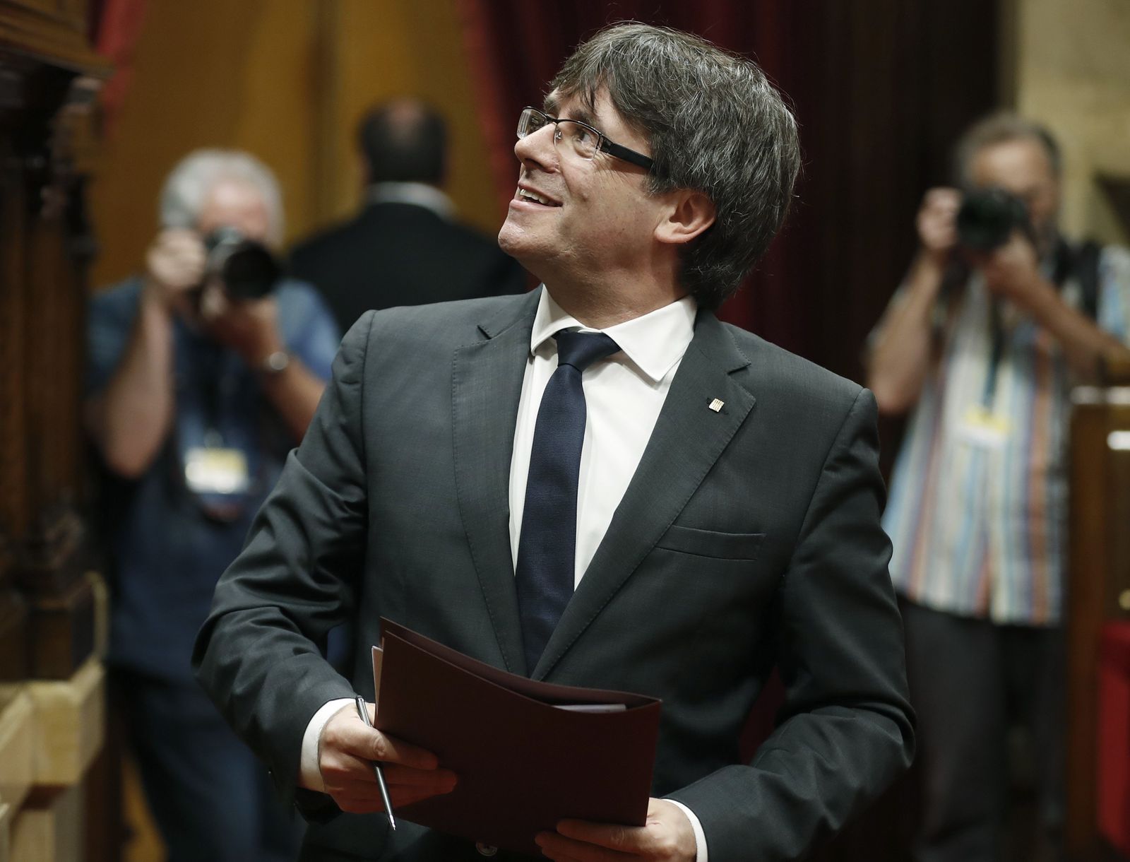 Carles Puigdemont, durante un reciente pleno en el Parlamento catalán.