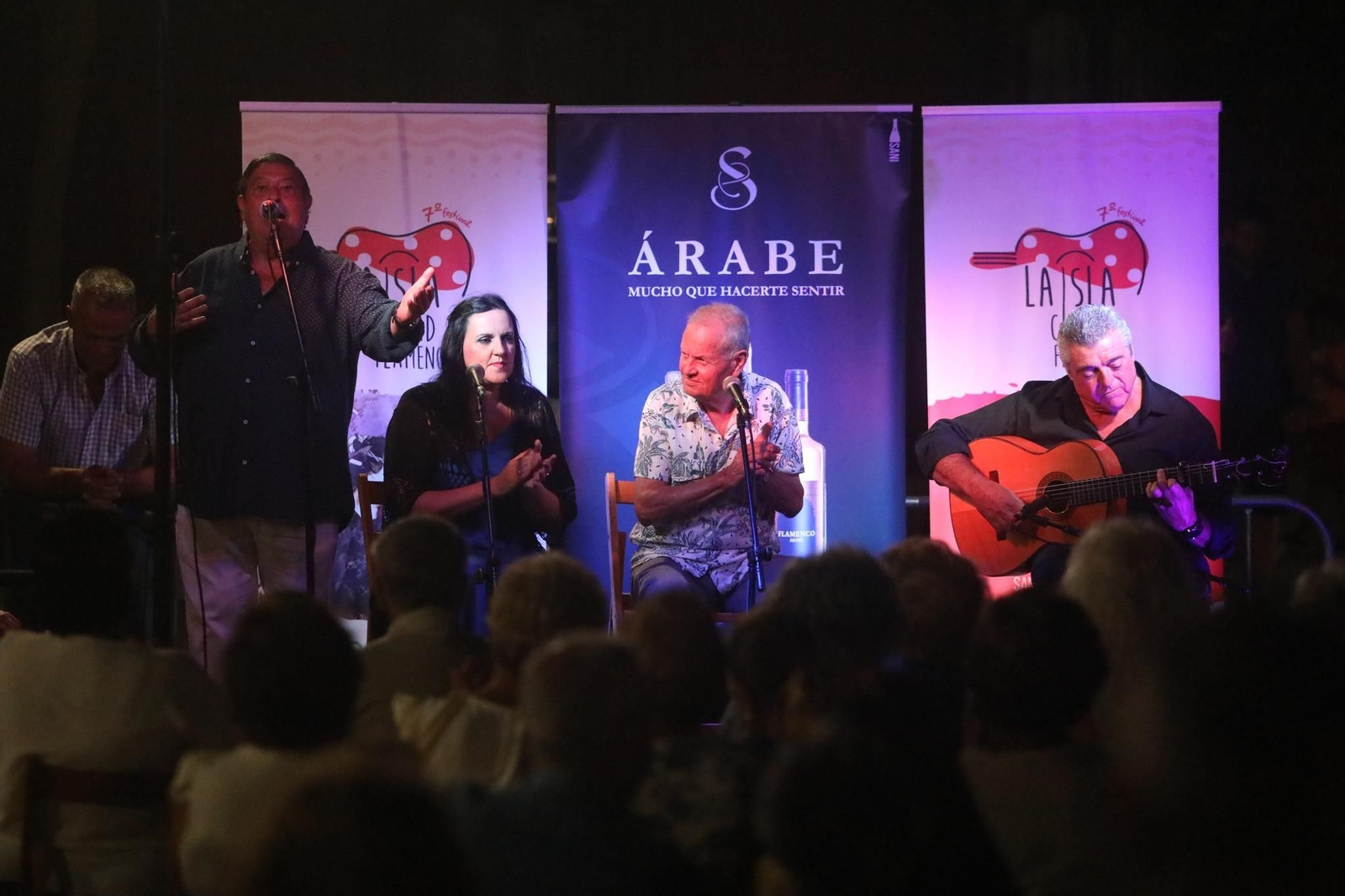 Rafael Vargas, Manuel Lucas y Eva Pedreño, con Juan Carlos Rodríguez Valverde a la guitarra.