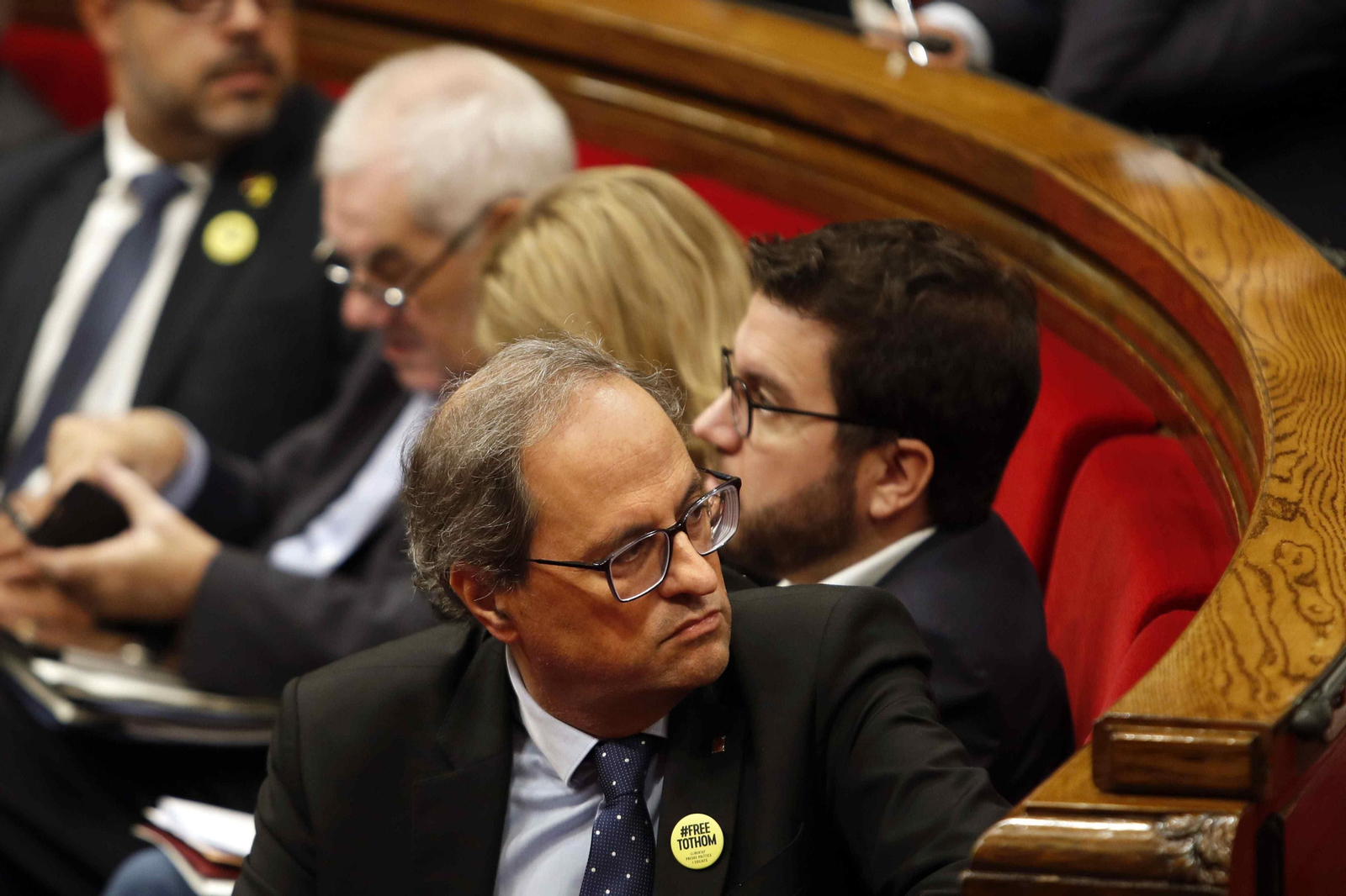 Quim Torra en el Parlament.