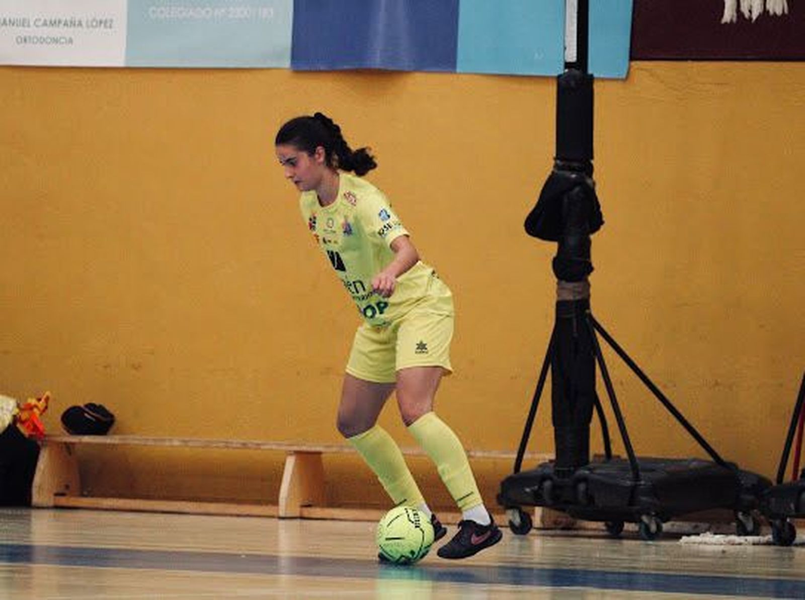 Andrea Blázquez, en un partido con el Martos FS femenino.