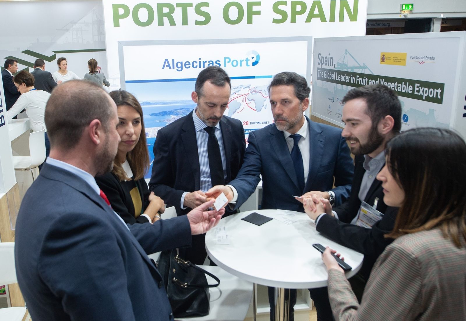 Responsables de la APBA, Mercadona y Noatum Maritime Marmedsa.