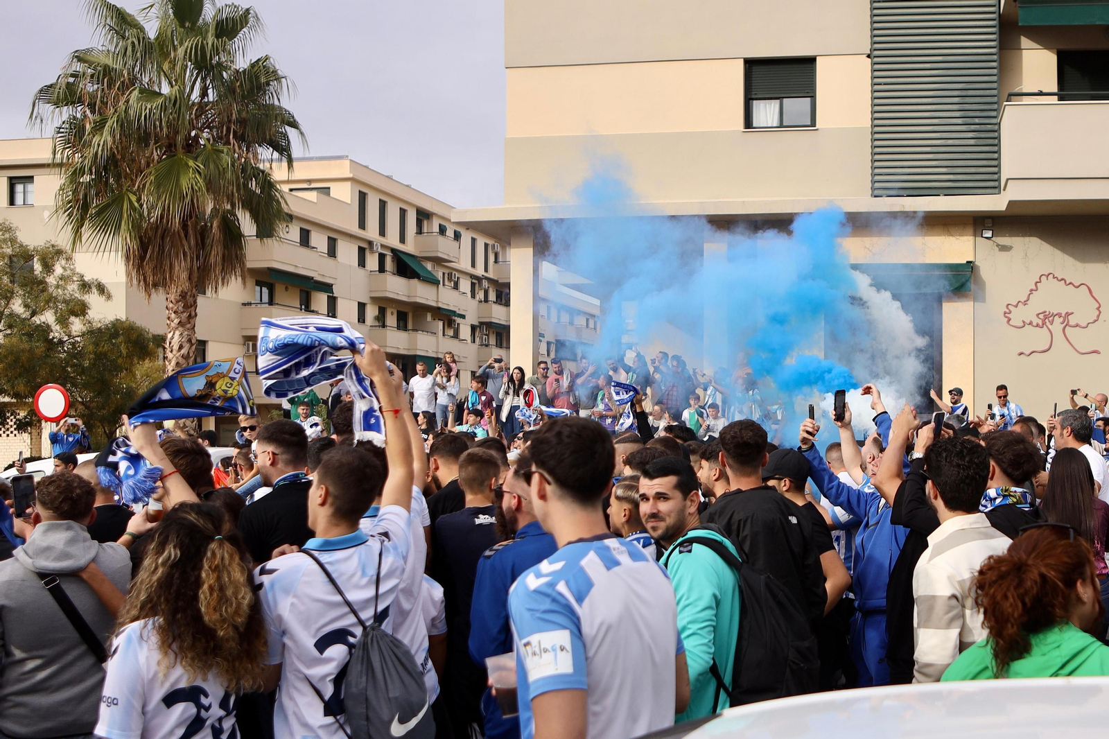 El recibimiento al Málaga CF en El Maulí