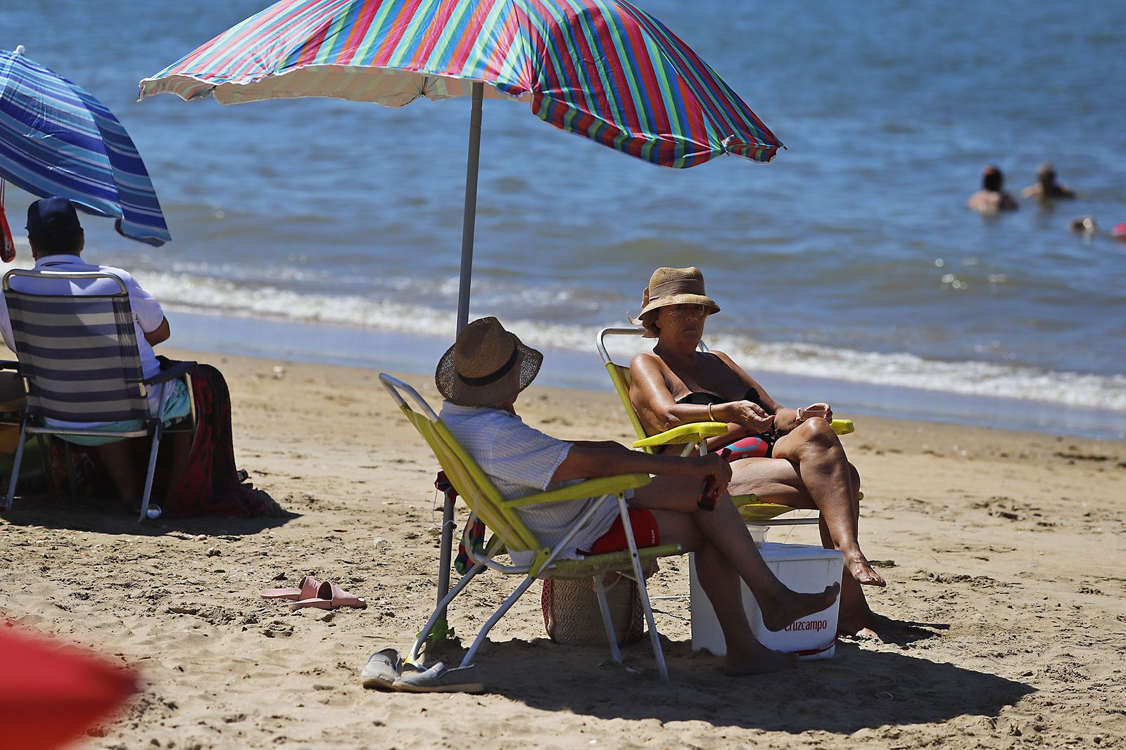 Imágenes de las playas de Huelva en el sábado 15 de agosto