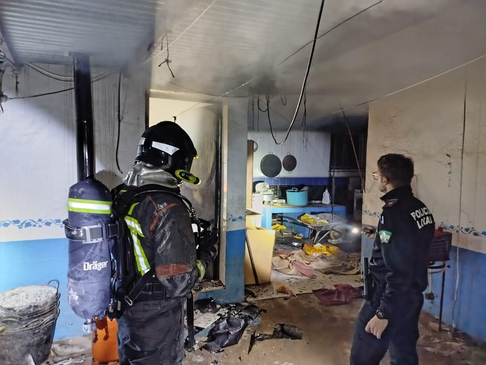 Intervención de los Bomberos de Martos.