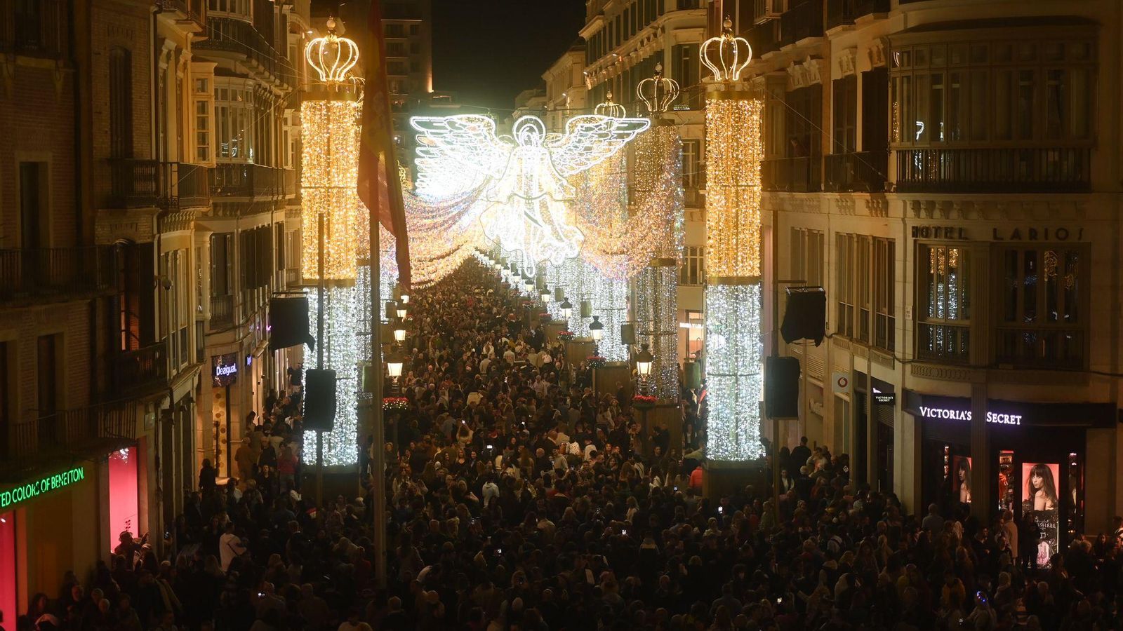 Alumbrado de calle Larios este 2022. Alumbrado de calle Larios este 2022.