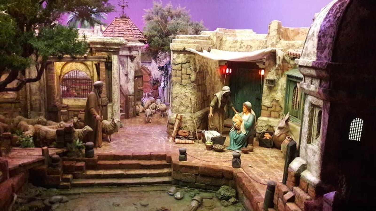 El nacimiento de la asociación belenista El Redentor instalado en 2019.