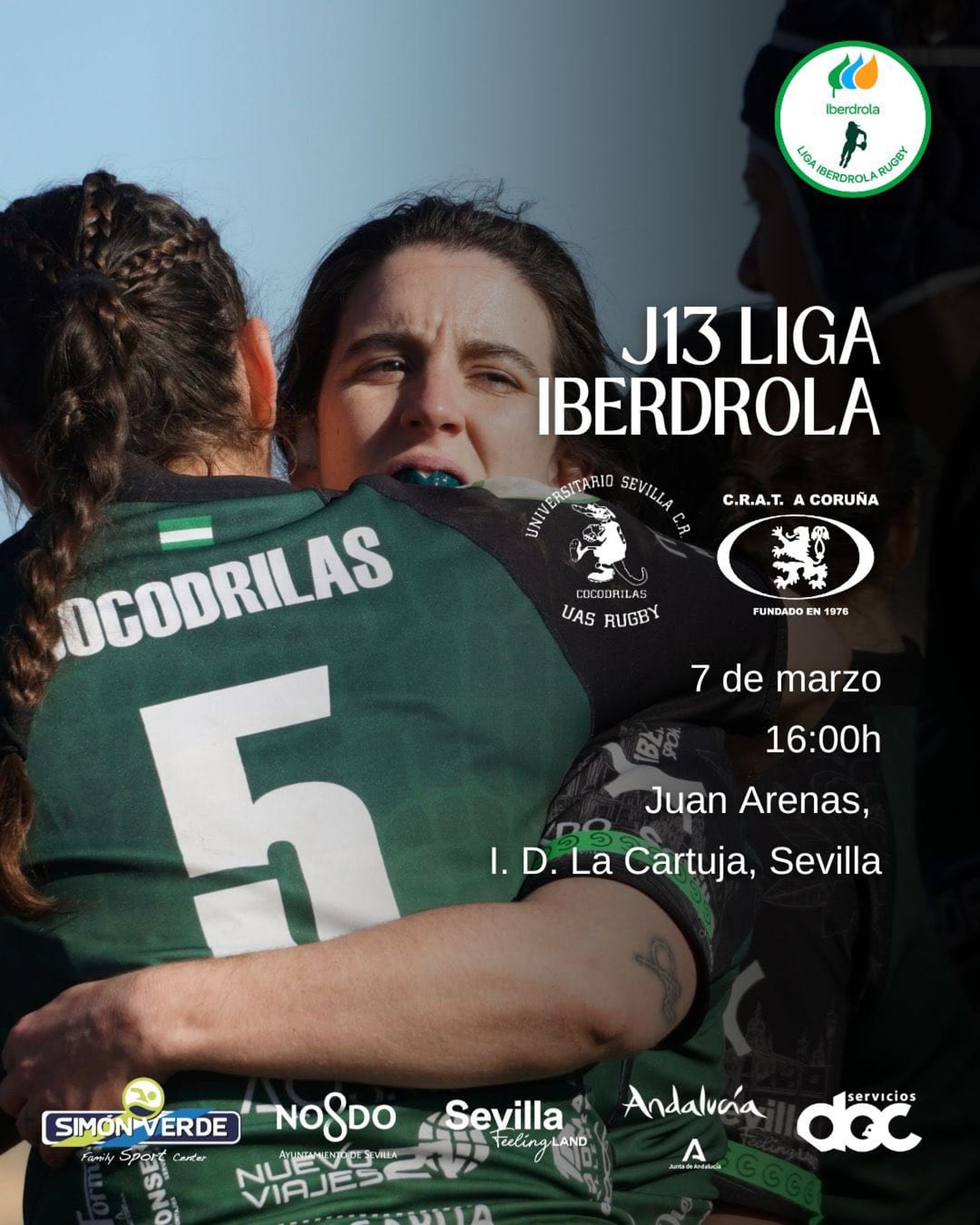 El cartel del partido en el Juan Arenas.