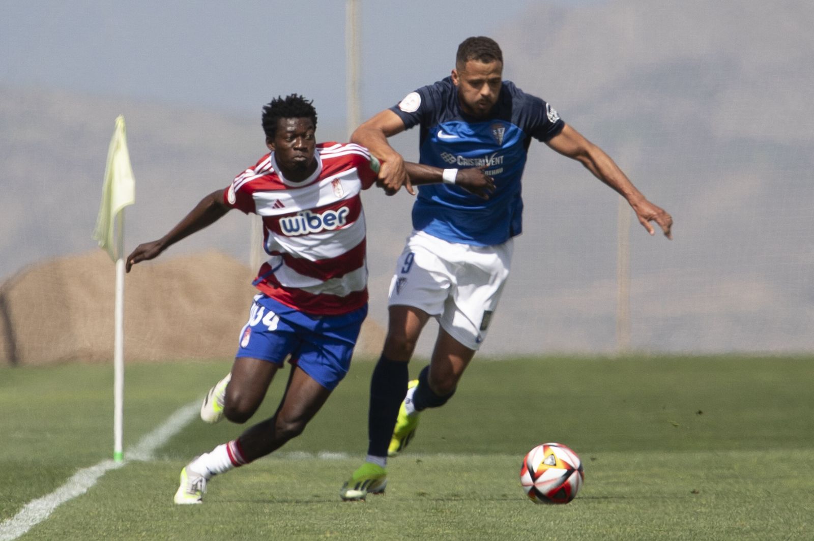 Oscar en el partido en casa contra el San Fernando del curso pasado