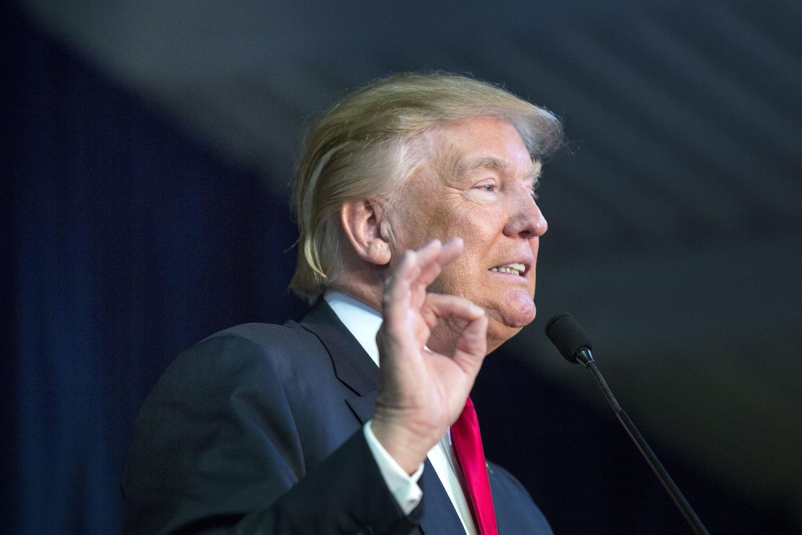 Donald Trump en un mitin