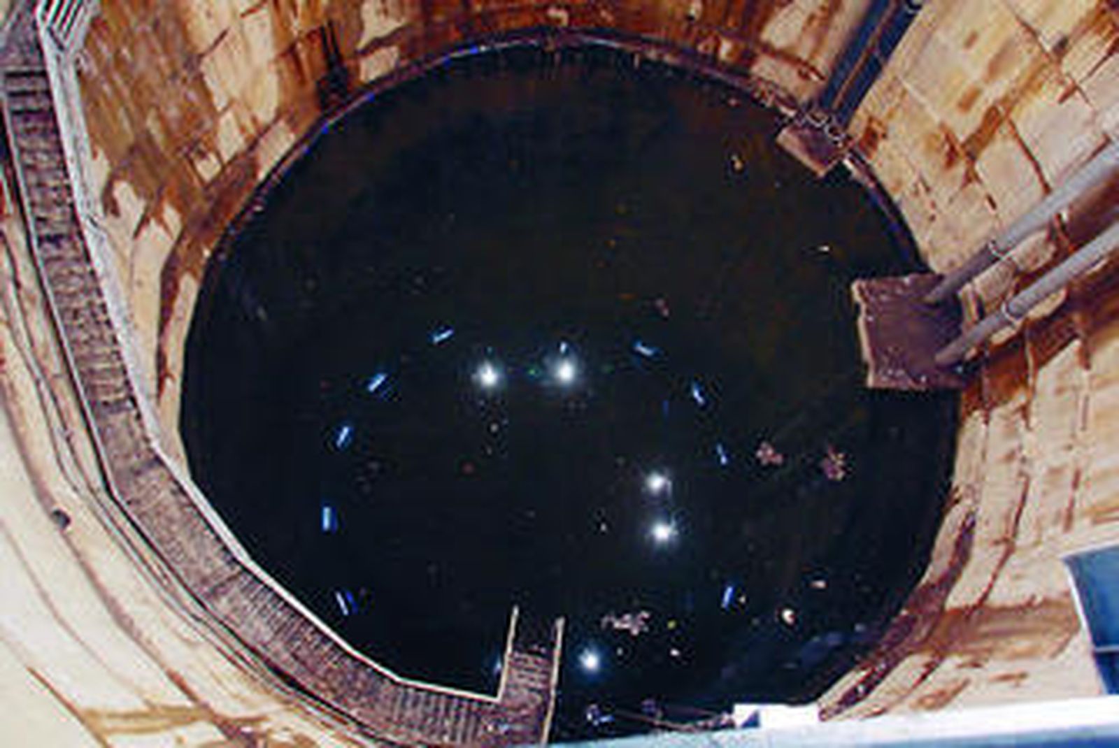 Interior del tanque de tormentas de la Alameda de Hércules.