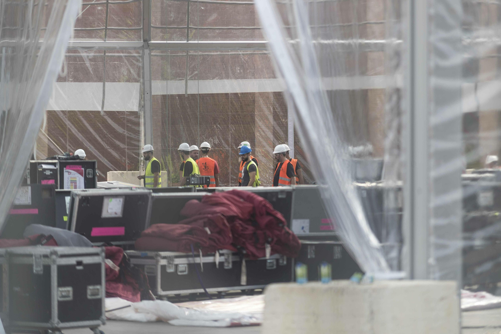 Los preparativos de la MTV en Sevilla, en imágenes