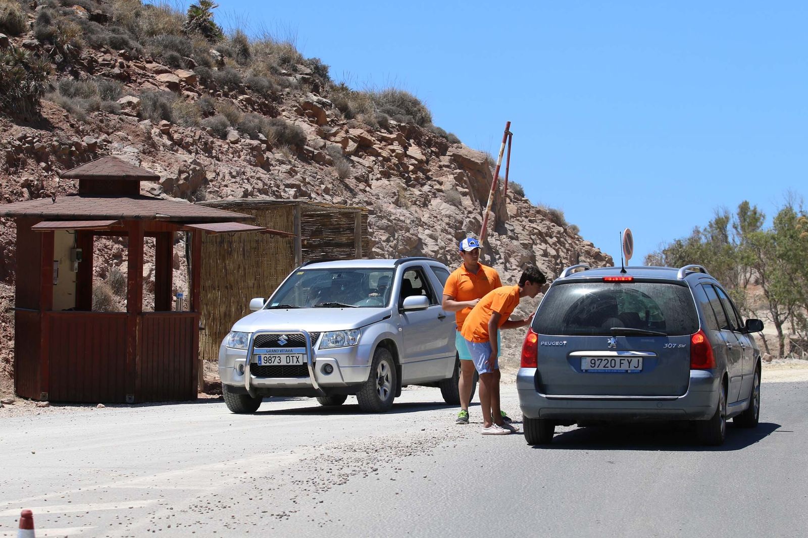 Zona de control de acceso de vehículos en San José