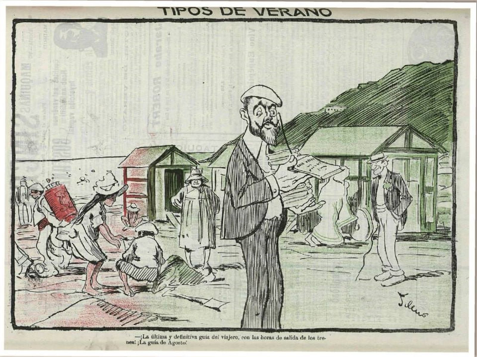 Tipos de verano’, por Sileno, en Gedeón 1902.