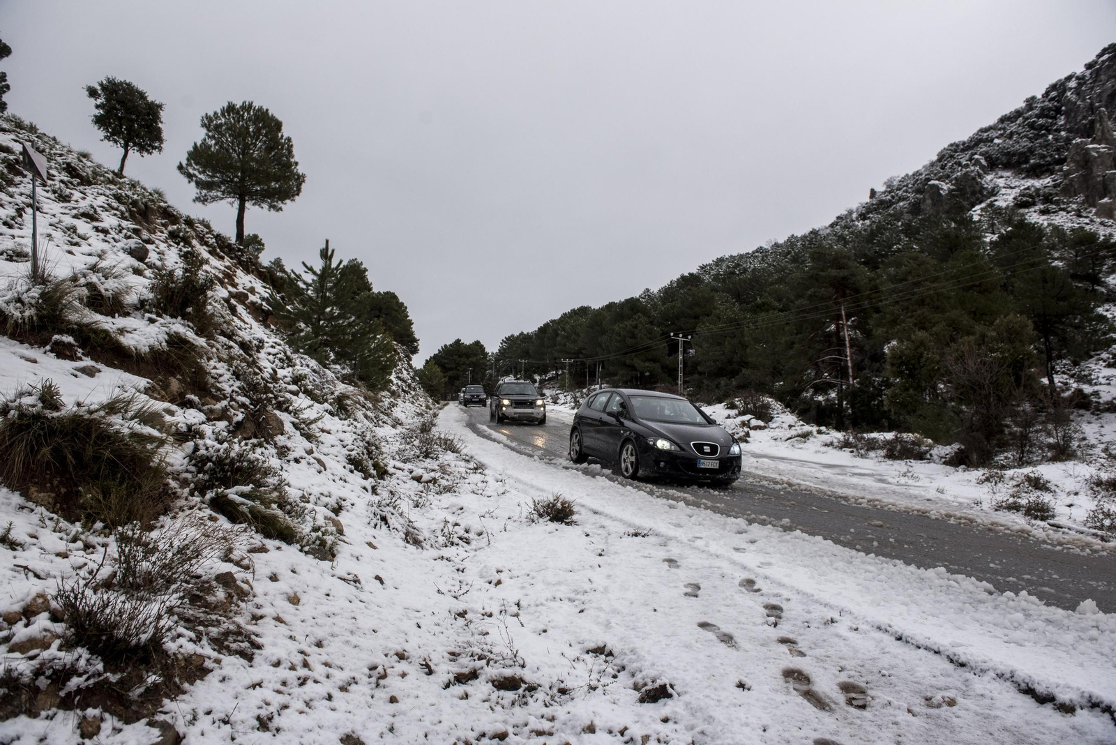 La nieve hace acto de presencia en distintos puntos de la provincia