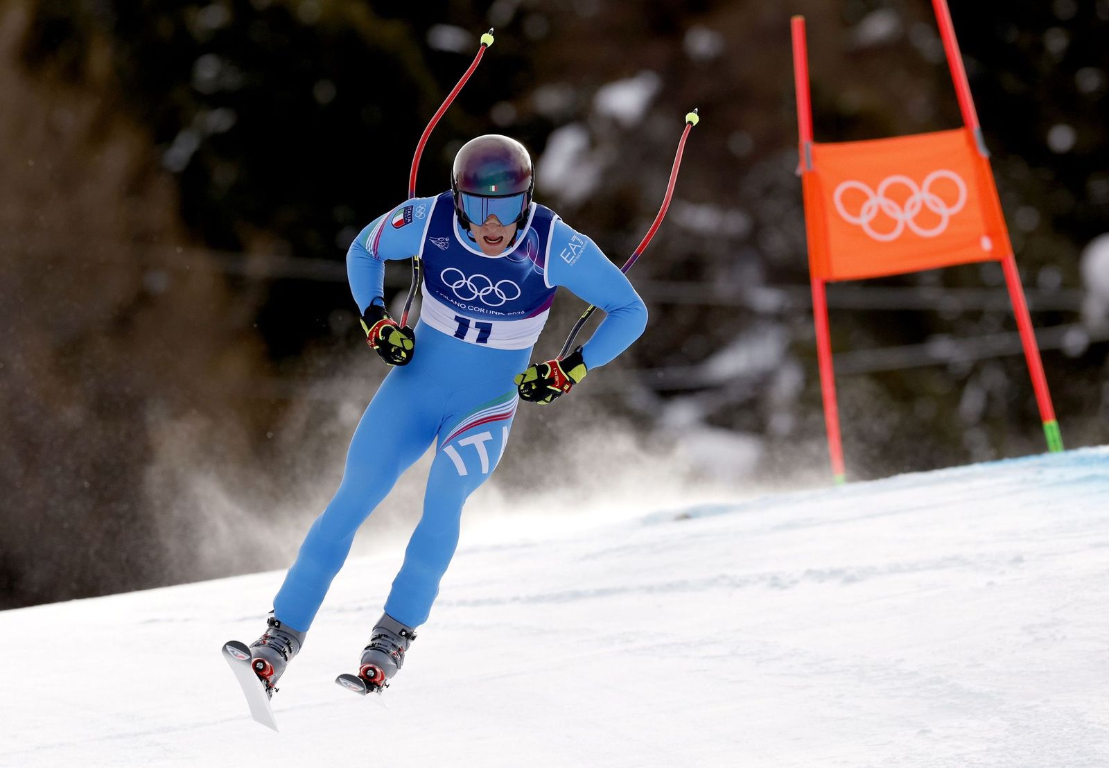 Las espectaculares fotos del descenso masculino en los Juegos Olímpicos de invierno